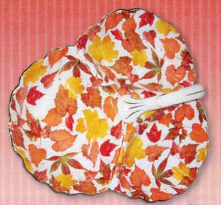 Chintz Leaves 3-Part Relish