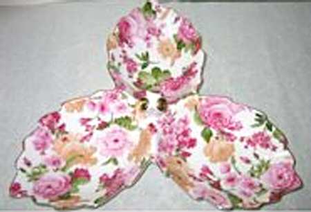 Chintz Peonies 3-Part Relish