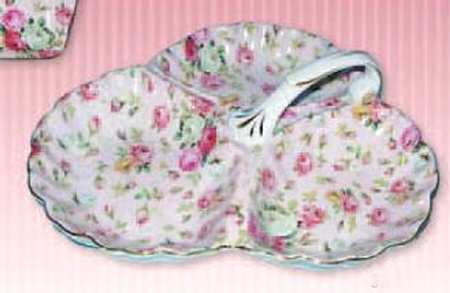 Chintz Pink 3-Part Relish