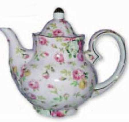 Chintz Pink Teapot & Lid