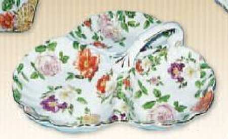 Chintz White 3-Part Relish