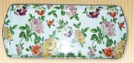 Chintz White 13" Rectangular Tray
