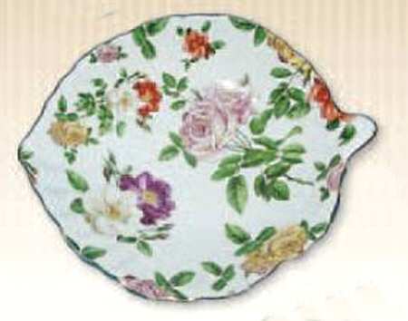 Chintz White 7" Leaf Dish
