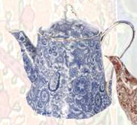 Paisley Blue Teapot & Lid