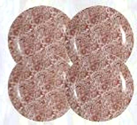 Paisley Red Dessert/Pie Plate