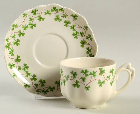 Shannon Flat Cup & Saucer Set by Godinger