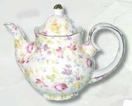 Tea Rose Teapot & Lid