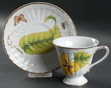 Tivoli Footed Cup & Saucer Set