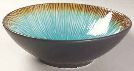 Callisto Turquoise & Black Soup/Cereal Bowl