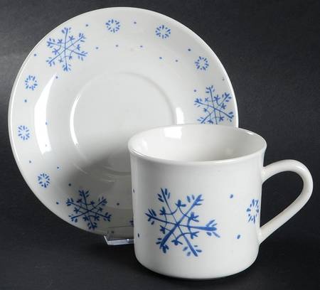 Snow Festival Flat Cup & Saucer Set