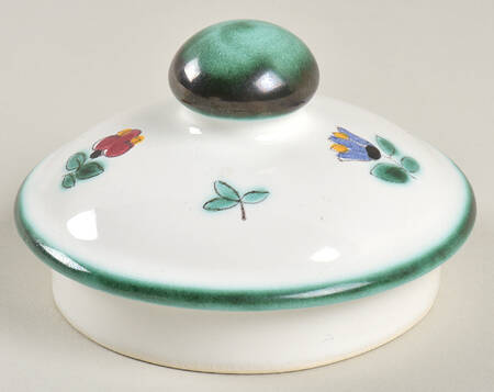 Scattered Blooms Accessories Green Lid for Sugar Bowl