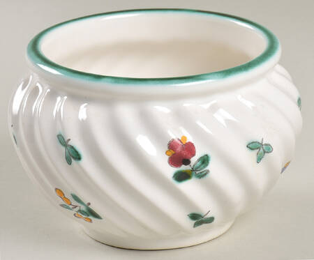 Scattered Blooms Accessories Green Sugar Bowl No Lid