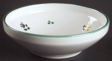 Scattered Blooms Green (Rim, Smooth) Coupe Cereal Bowl