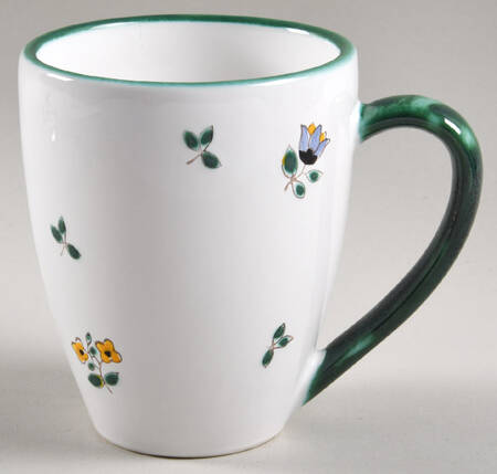 Scattered Blooms Green (Rim, Smooth) Mug