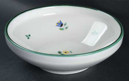 Scattered Blooms Green (Rim, Smooth) Coupe Cereal Bowl