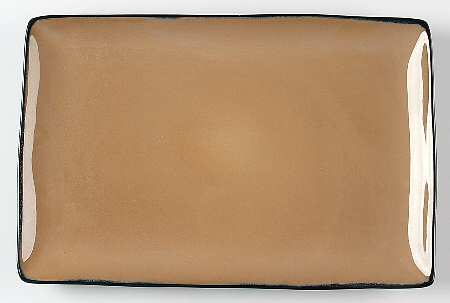 Soho Lounge Taupe 14" Rectangular Serving Platter