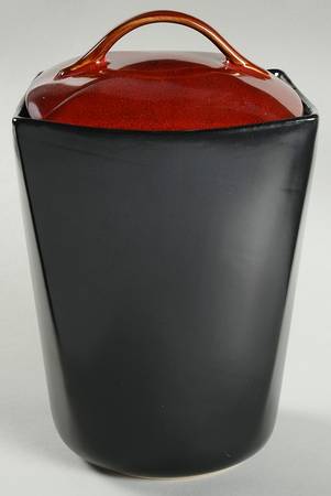 Soho Lounge Red Large Canister & Lid by Gibson Designs