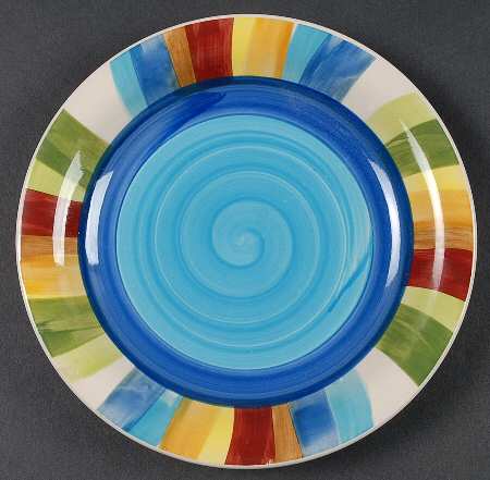 Carmelita Stripes Salad Plate