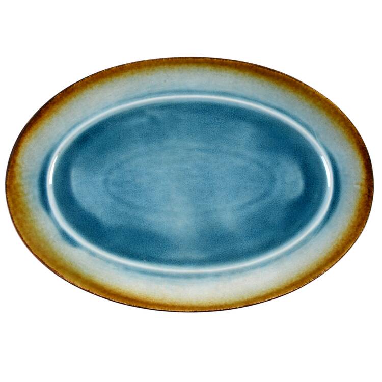 Earth Retreat Turquoise 16" Oval Serving Platter