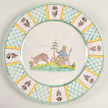 Hunter's Delight (Rim, Smooth) Large Dinner Plate