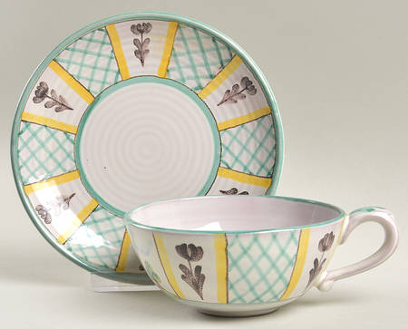 Hunter's Delight (Rim, Smooth) Flat Cup & Saucer Set