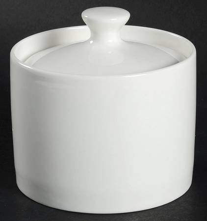 White Elements Sugar Bowl & Lid