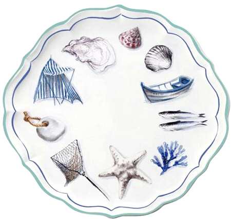 Voyages En France Ocean (Mer) Cake Plate