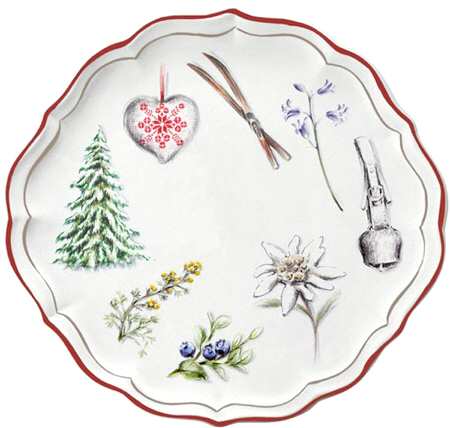 Voyages En France Alpine (Montagne) Cake Plate
