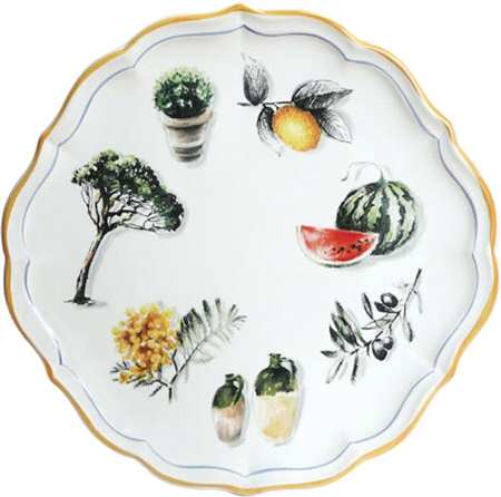 Voyages En France Provence Cake Plate