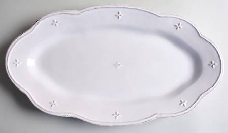 Great Room Cream 18" Oval Serving Platter
