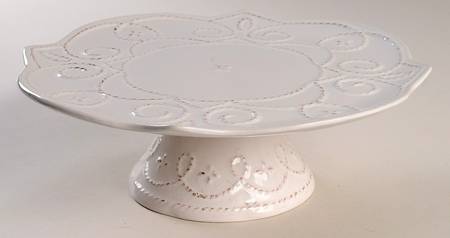 Great Room Cream 10" Diameter Pedestal Cake Stand