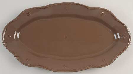 Great Room Taupe 18" Oval Serving Platter