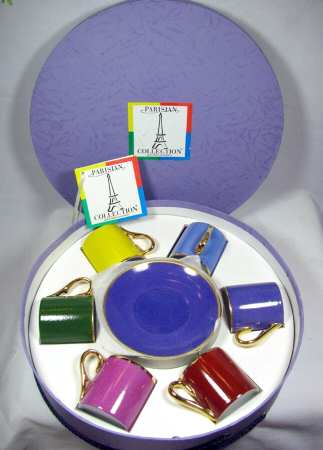 Parisian Flat Demitasse Cup & Saucer Set