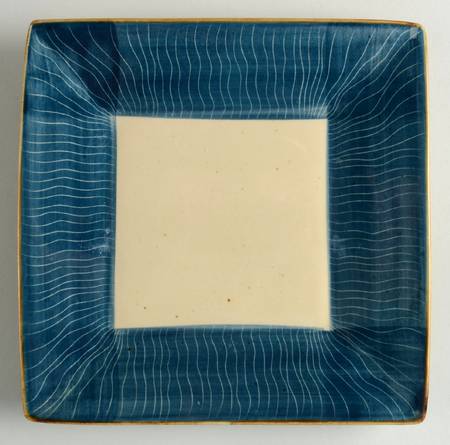 Ocean Waves Square Salad Plate