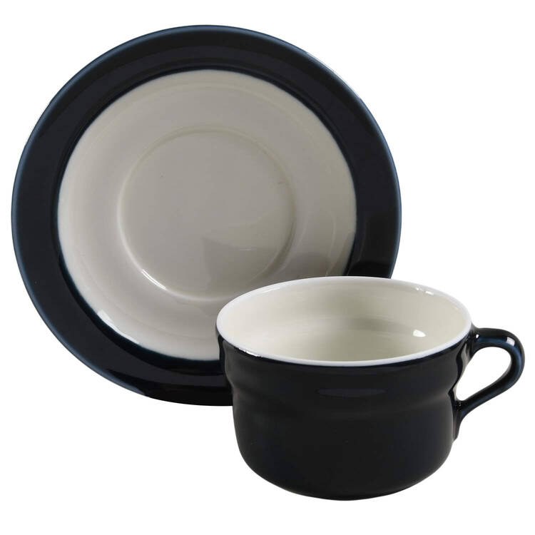 GIN258 Flat Cup & Saucer Set