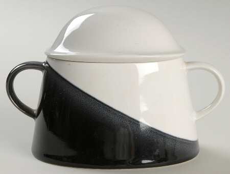 Black&White Sugar Bowl & Lid