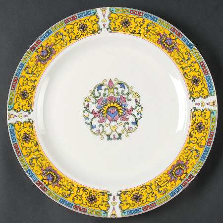 Yellow Dynasty 12" Chop Plate (Round Platter)