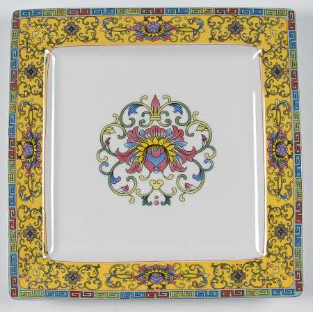 Yellow Dynasty 10" Square Serving Platter