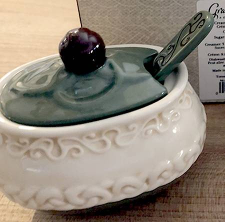 Celtic Heritage Sugar Bowl & Lid W/Spoon