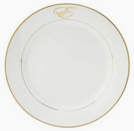 Monogram E (Gold Trim) by Gibson Designs