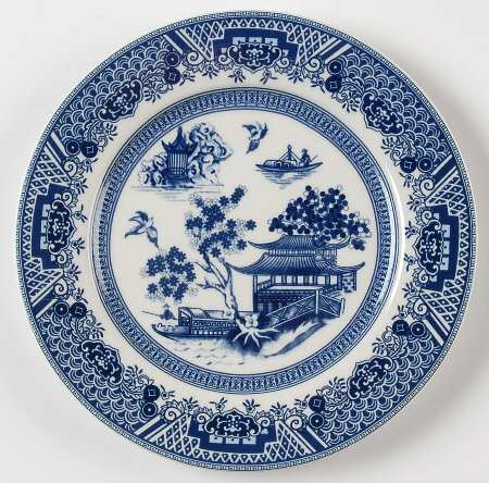True Blue Salad Plate by Gracie Bone China
