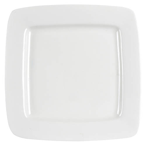 White Elements Square Square Salad Plate