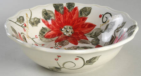 Poinsettia Happy Holidays Coupe Cereal Bowl