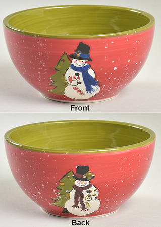 Holiday Joy Snowman Soup/Cereal Bowl