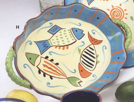 Fiesta Fish Collection 15" Oval Baker