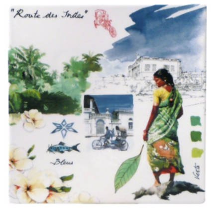 Route des Indes 6" Square Platter