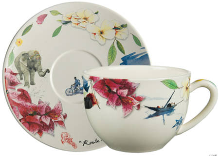 Route des Indes Jumbo Cup & Saucer Set