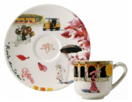 Route des Indes Espresso Cup and Saucer Set