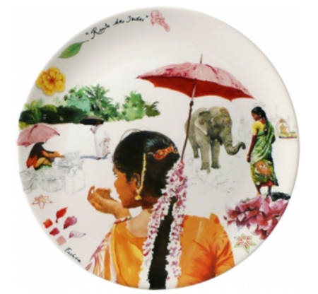 Route des Indes Cake Plate