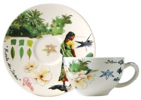 Route des Indes Flat Cup & Saucer Set
